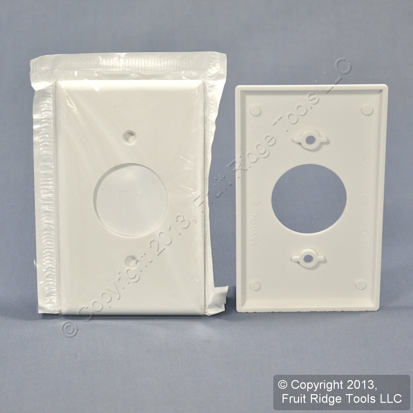 Leviton 88004 White 1-Gang 1.406" Outlet Plastic Standard Wallplate Cover 100pc
