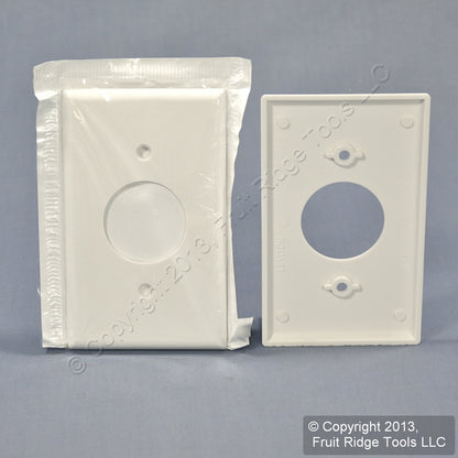 Leviton 88004 White 1-Gang 1.406" Outlet Plastic Standard Wallplate Cover 100pc