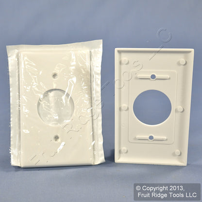 Leviton 88004 White 1-Gang 1.406" Outlet Plastic Standard Wallplate Cover 15pcs