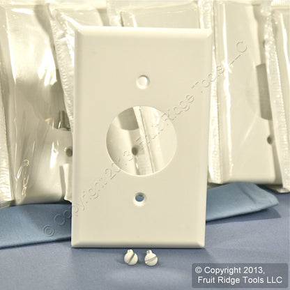 Leviton 88004 White 1-Gang 1.406" Outlet Plastic Standard Wallplate Cover 200pc