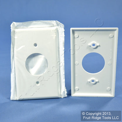 Leviton 88004 White 1-Gang 1.406" Outlet Plastic Standard Wallplate Cover 25pcs