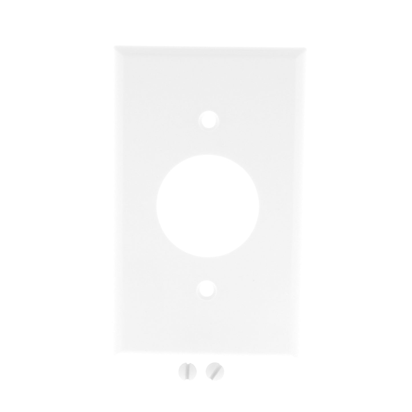Leviton 88004 White 1-Gang Single 1.406" Outlet Plastic Standard Wallplate Cover