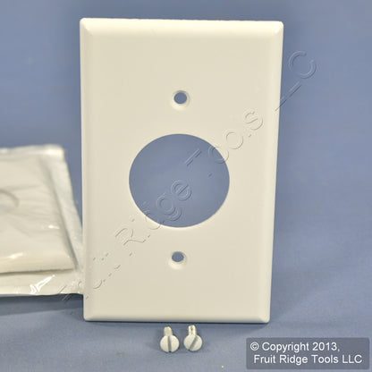 Leviton 88004 White 1-Gang 1.406in. Outlet Plastic Standard Wallplate Cover 4pcs