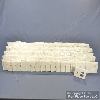 Leviton 88005 White 2-Gang Toggle Duplex Plastic Standard Wallplate Cover 100pcs
