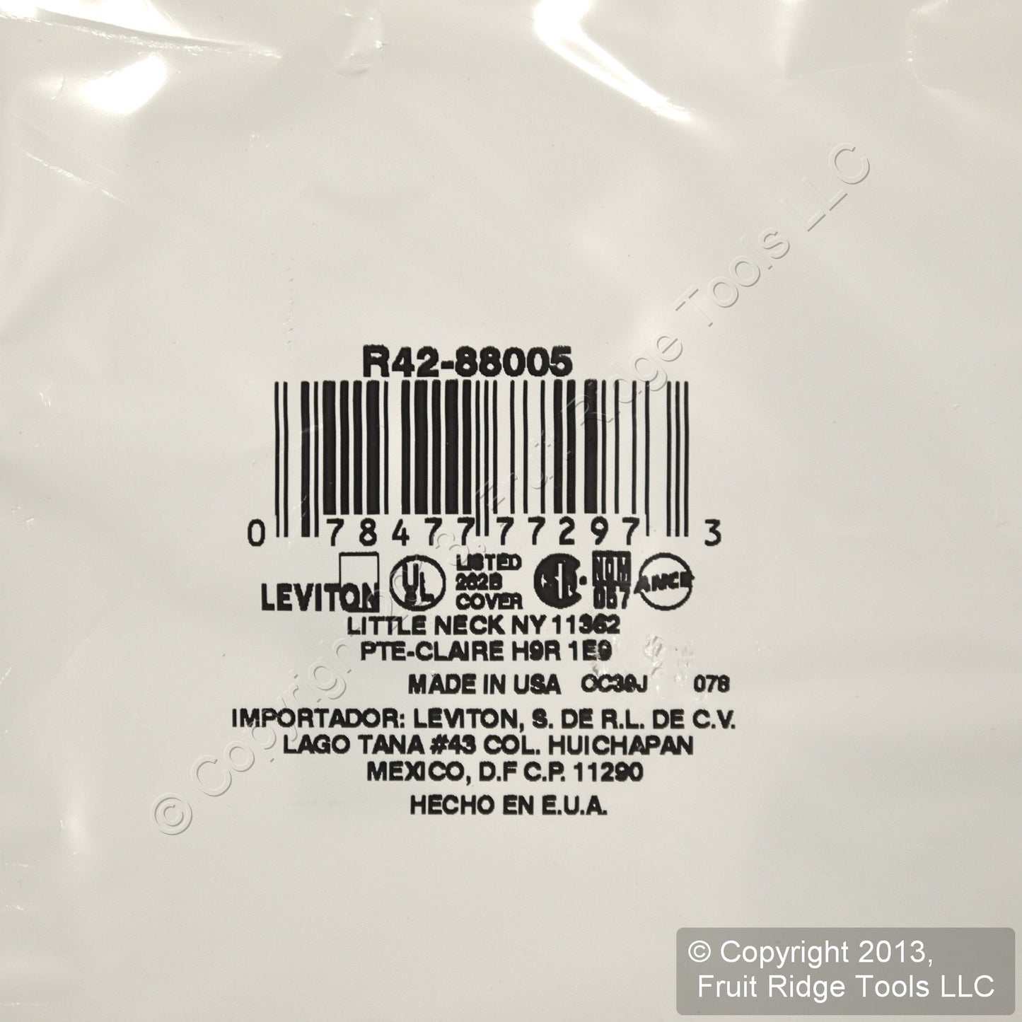 Leviton 88005 White 2-Gang Toggle Duplex Plastic Standard Wallplate Cover 150pcs