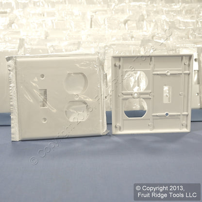 Leviton 88005 White 2-Gang Toggle Duplex Plastic Standard Wallplate Cover 150pcs