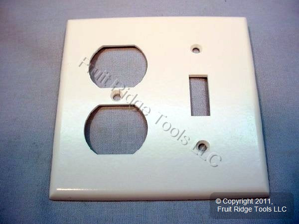Leviton 88005 White 2-Gang Toggle Duplex Plastic Standard Wallplate Cover 15pcs