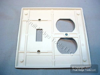 Leviton 88005 White 2-Gang Toggle Duplex Plastic Standard Wallplate Cover 15pcs