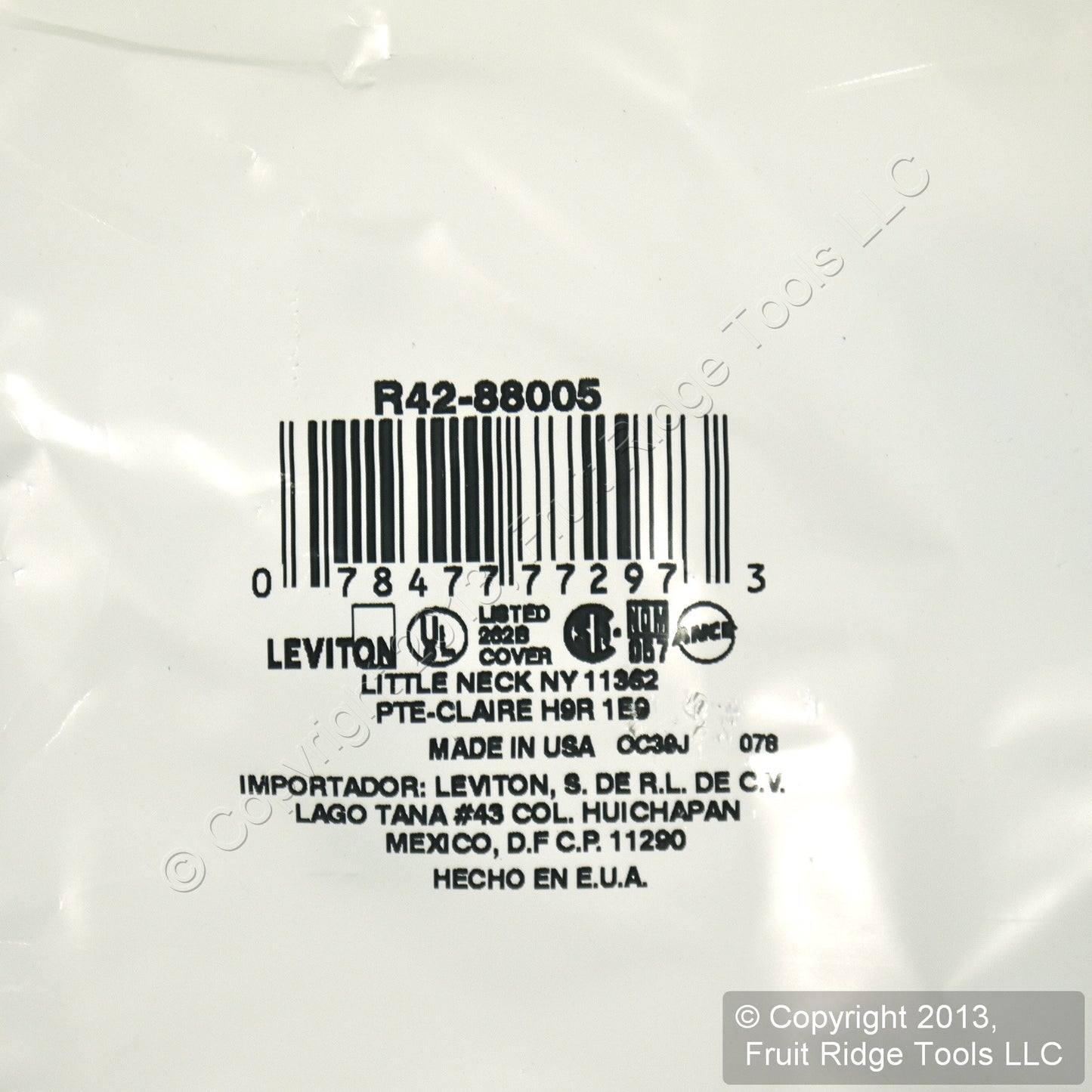 Leviton 88005 White 2-Gang Toggle Receptacle Outlet Cover Thermoset Plates 200pk