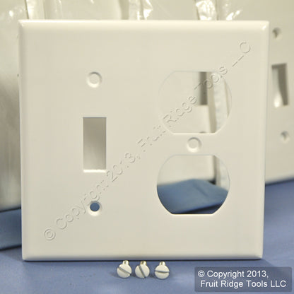 Leviton 88005 White 2-Gang Toggle Duplex Plastic Standard Wallplate Cover 250pcs