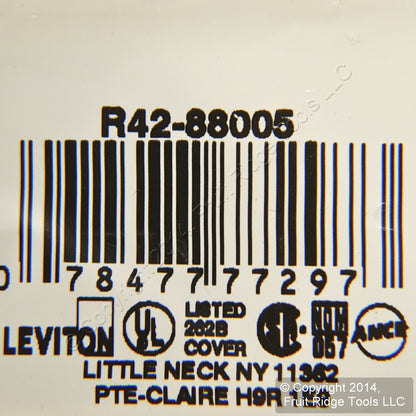50 Leviton White Residential 2G Toggle Receptacle Outlet Cover Wallplates 88005