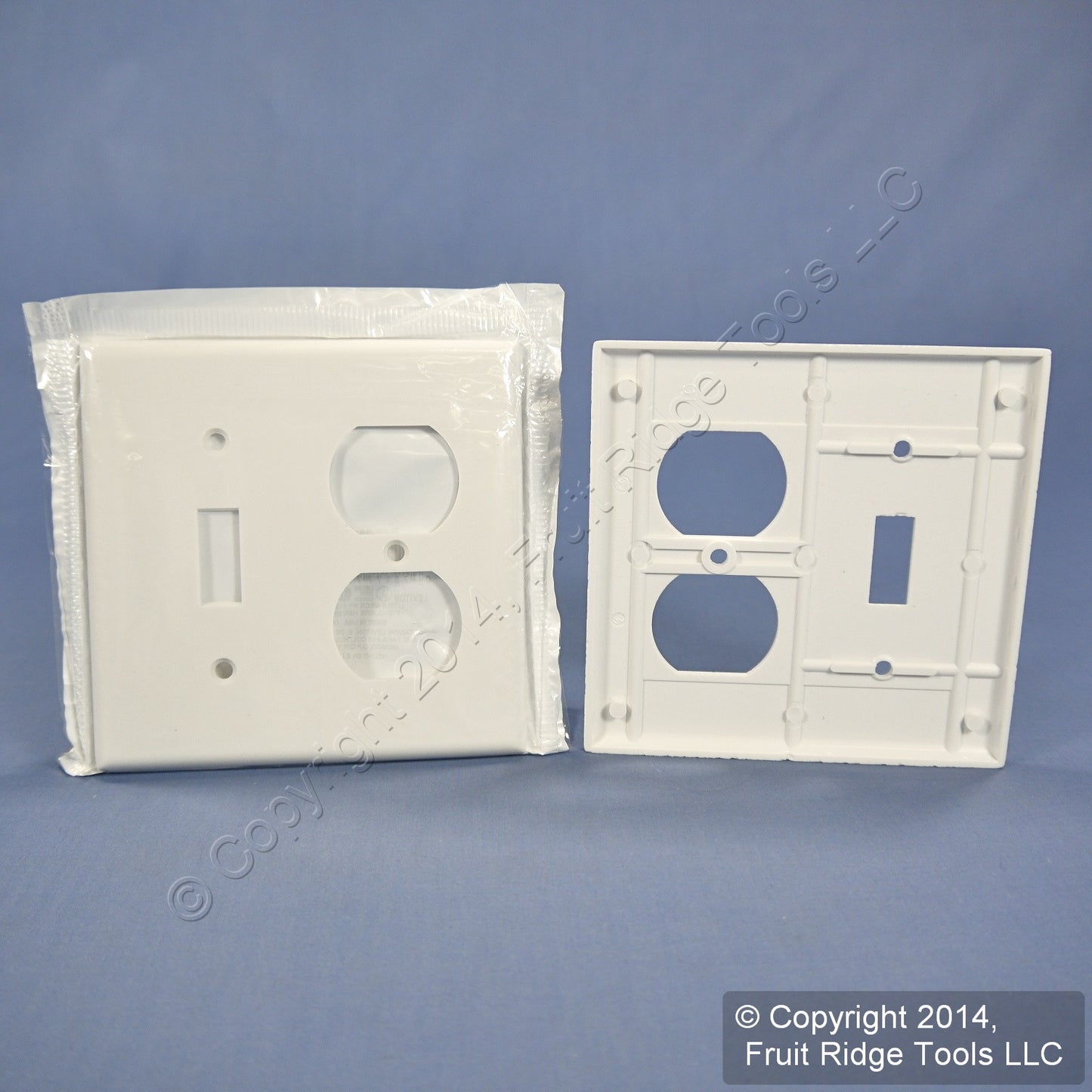 50 Leviton White Residential 2G Toggle Receptacle Outlet Cover Wallplates 88005
