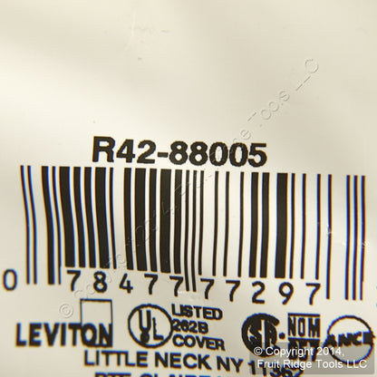 Leviton 88005 White 2-Gang Toggle Duplex Plastic Standard Wallplate Cover 2-pack