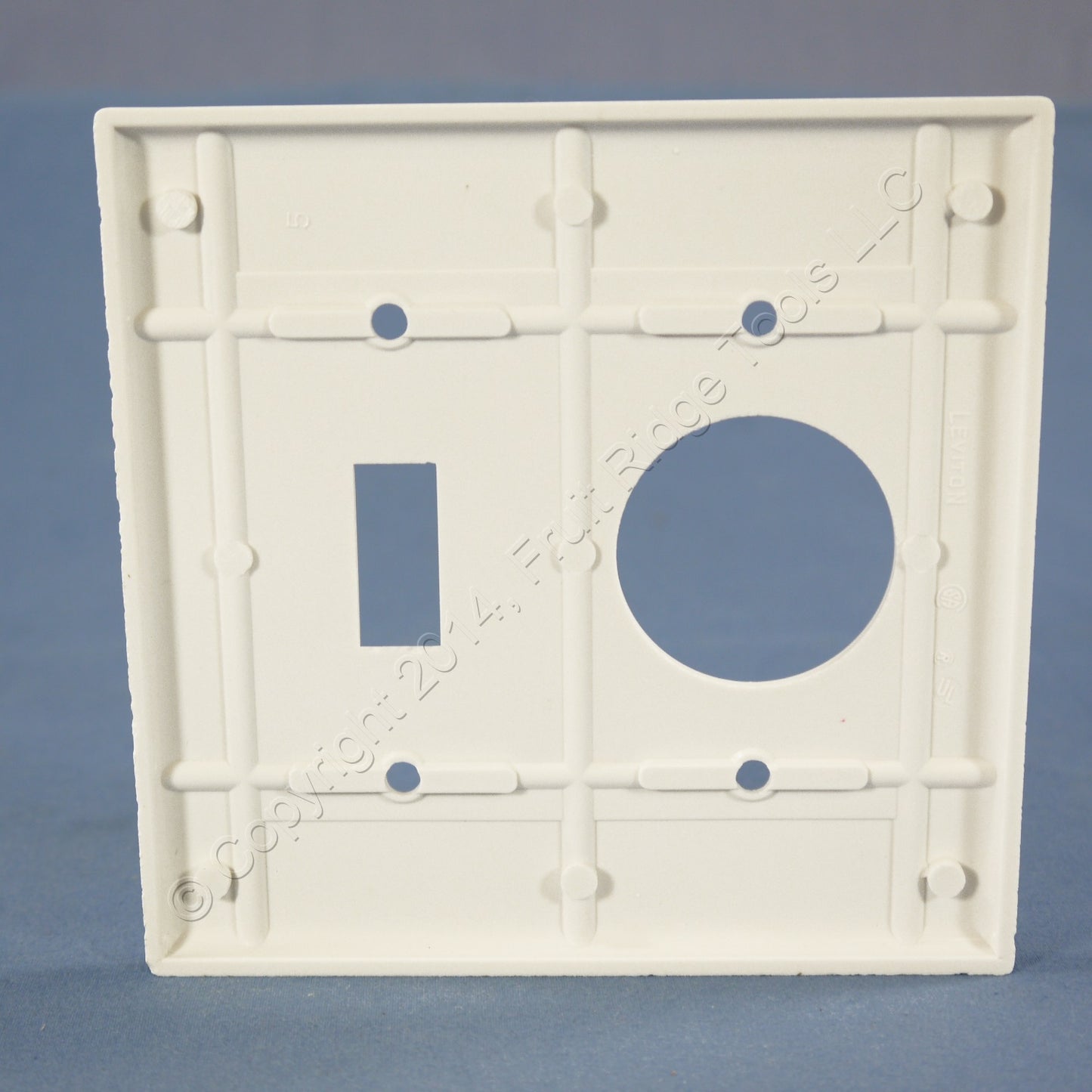 Leviton 88007 White 2-Gang Toggle 1.406" Outlet Plastic Standard Wallplate Cover