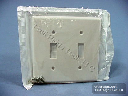 Leviton 88009 White 2-Gang Decora GFCI Plastic Standard Wallplate Covers 15pcs