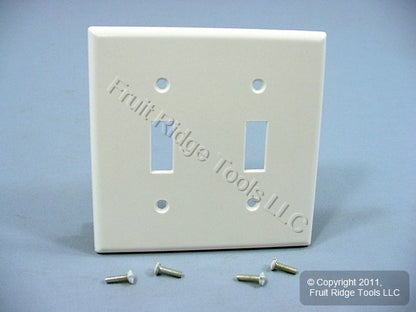 Leviton 88009 White 2-Gang Decora GFCI Plastic Standard Wallplate Covers 15pcs