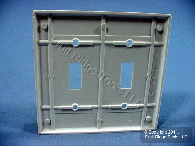 Leviton White 2-Gang Toggle Switch Plastic Cover Wall Plate Switchplate 88009
