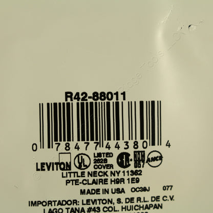 Leviton 88011 White 3-Gang Toggle Switch Plastic Standard Wallplate Cover Plate