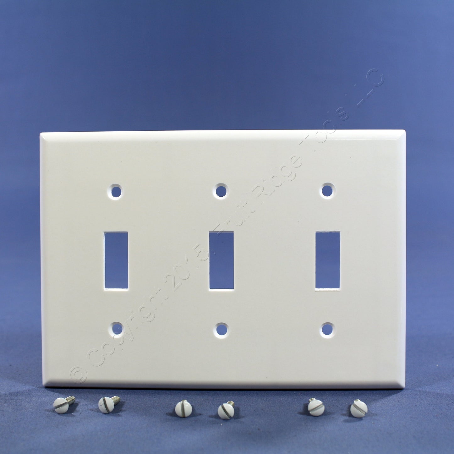 Leviton 88011 White 3-Gang Toggle Switch Plastic Standard Wallplate Cover Plate