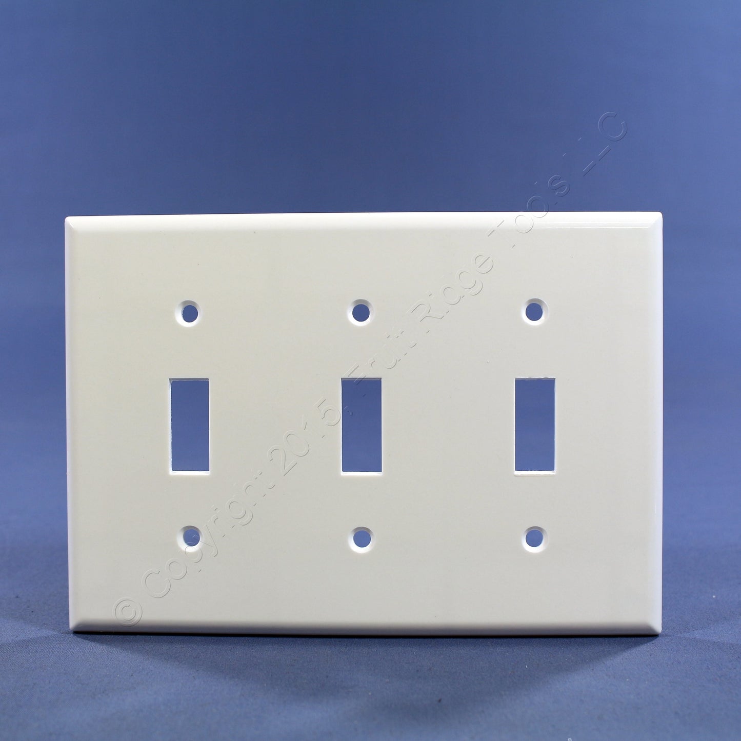 Leviton 88011 White 3-Gang Toggle Switch Plastic Standard Wallplate Cover Plate