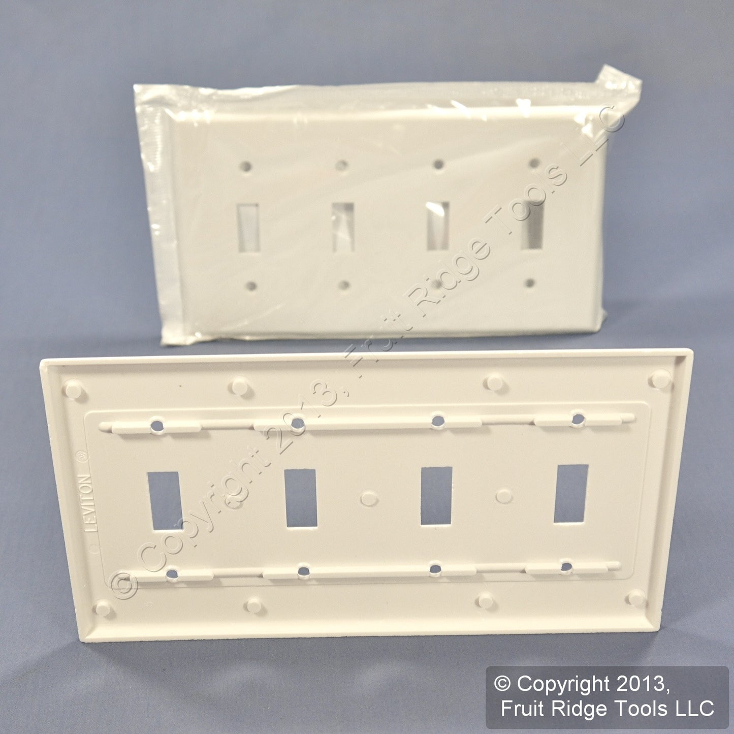 Leviton 88012 White 4-Gang Toggle Light Switch Cover Thermoset Wallplates 100pk
