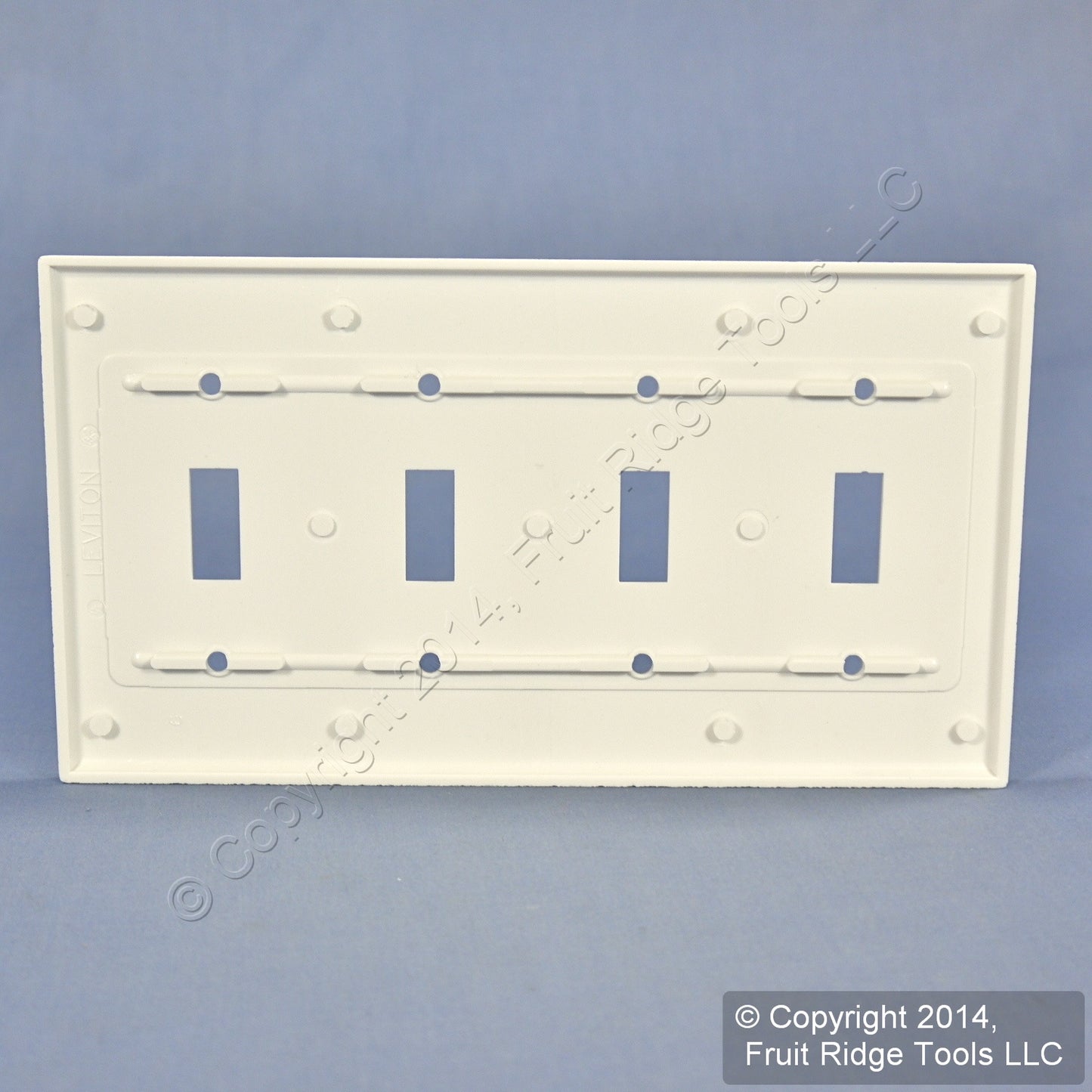Leviton 88012 White 4-Gang Toggle Light Switch Cover Thermoset Wallplate 50-Pack