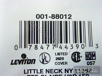 Leviton White Standard 4-Gang Toggle Light Switch Cover Plastic Wallplate 88012
