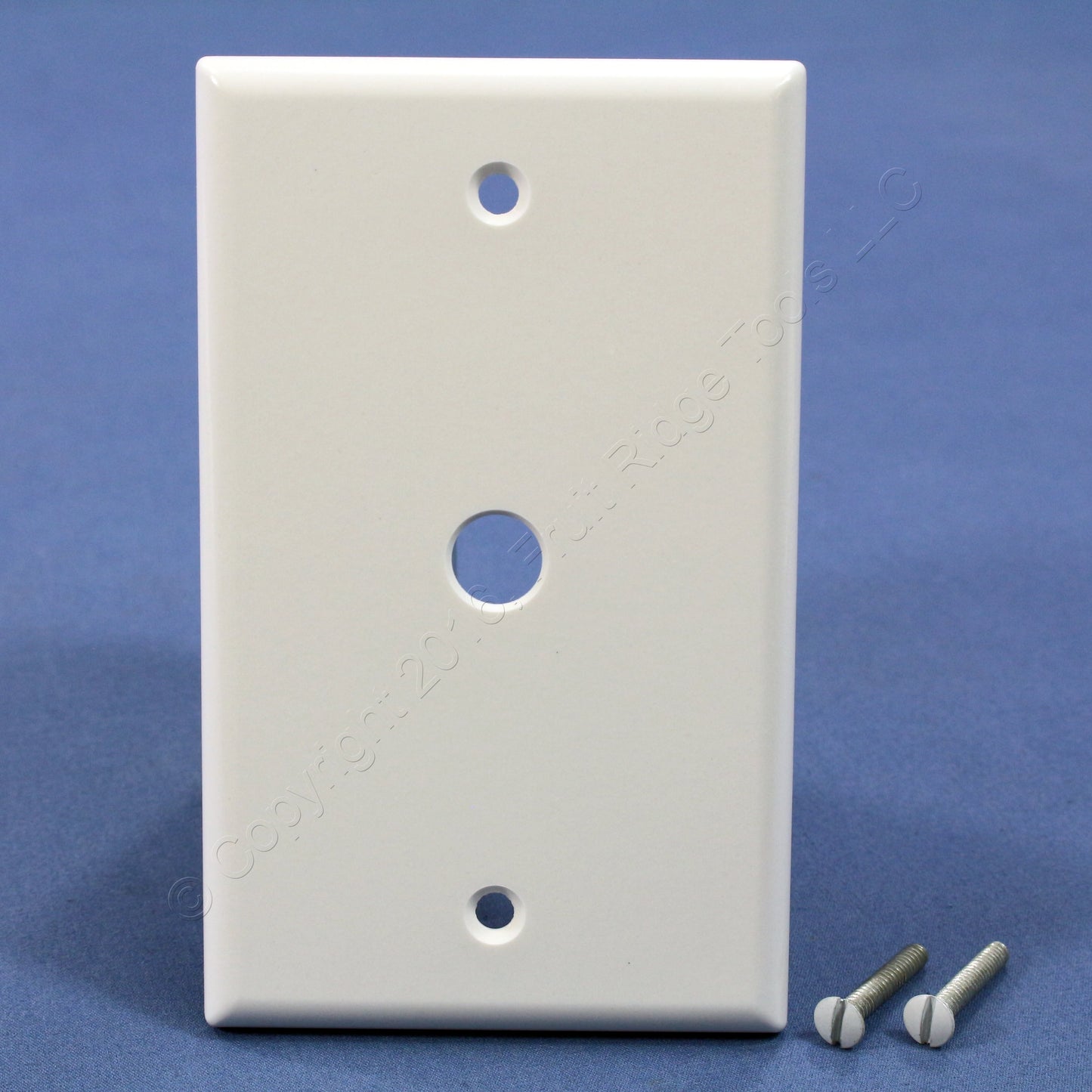 Leviton 88013 White 1-Gang Phone .406" Plastic Wallplate Cover Box Mount 25pcs