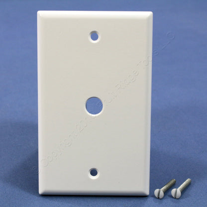 Leviton 88013 White 1-Gang Phone .406" Plastic Wallplate Cover Box Mount 25pcs
