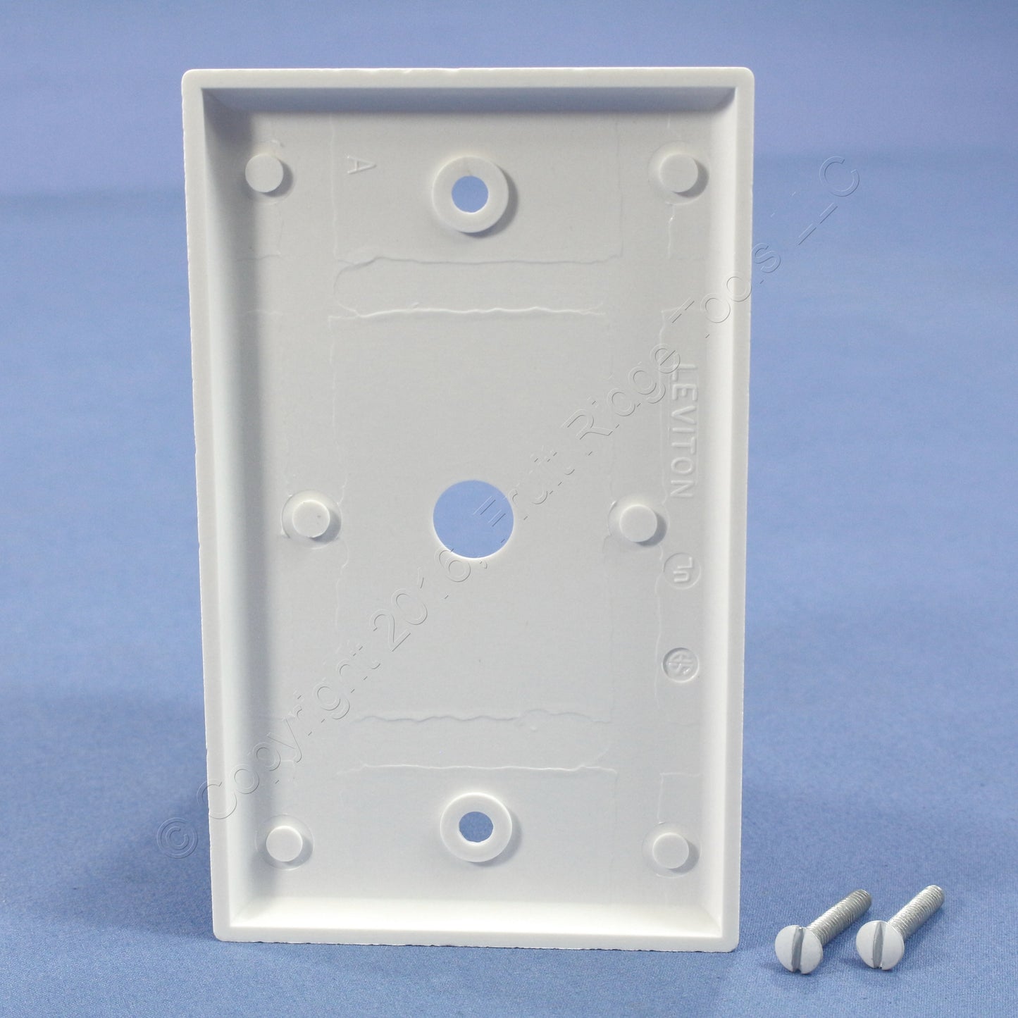 Leviton 88013 White 1-Gang Phone .406" Plastic Wallplate Cover Box Mount 25pcs