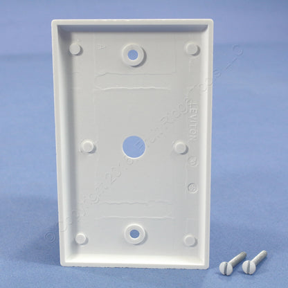 Leviton 88013 White 1-Gang Phone .406" Plastic Wallplate Cover Box Mount 25pcs
