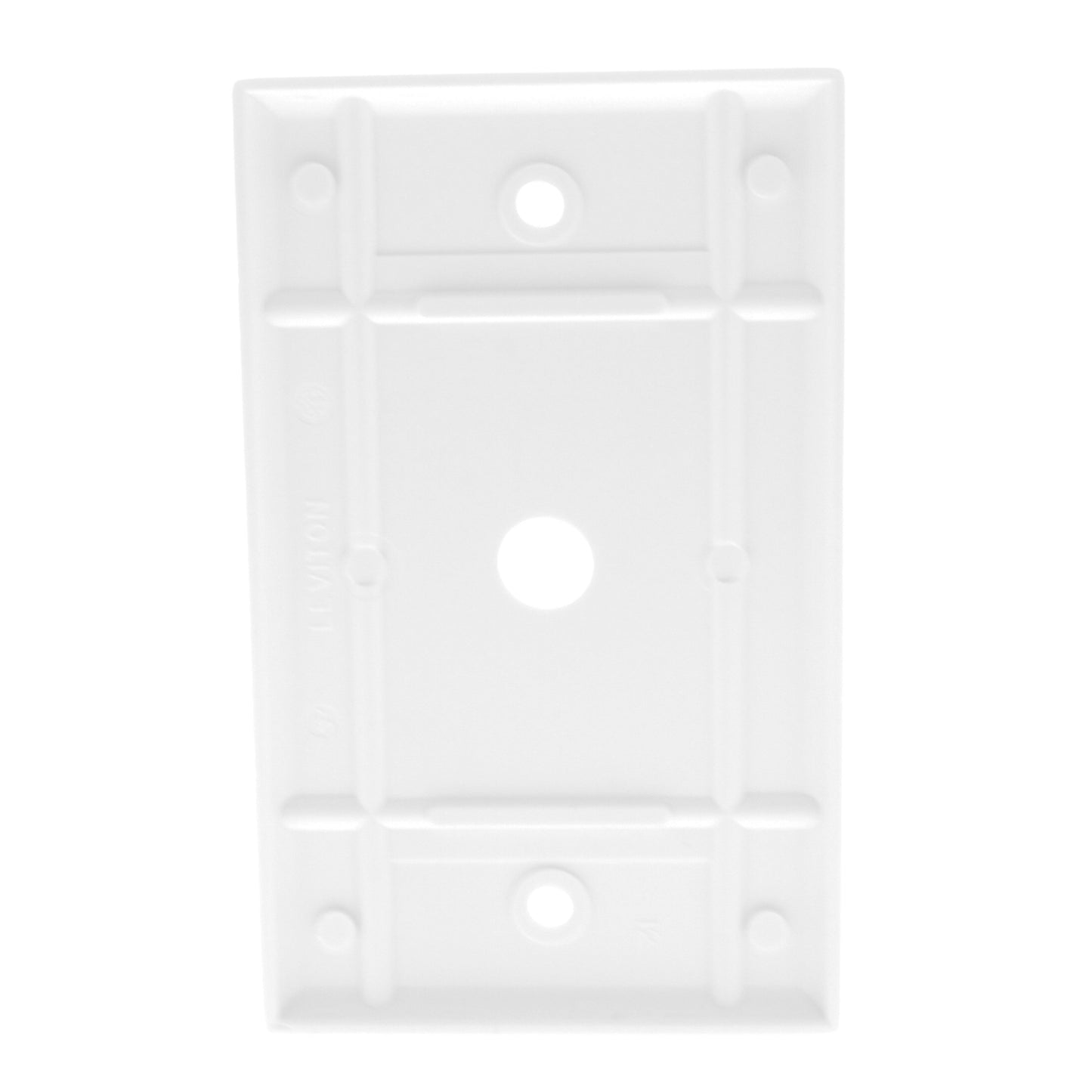 Leviton 88013 White 1-Gang Phone .406" Hole Plastic Wallplate Cover Box Mount