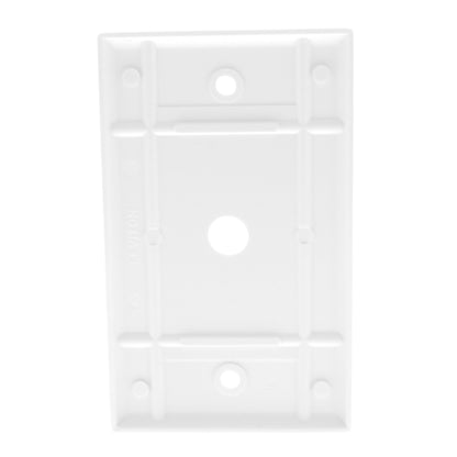 Leviton 88013 White 1-Gang Phone .406" Hole Plastic Wallplate Cover Box Mount
