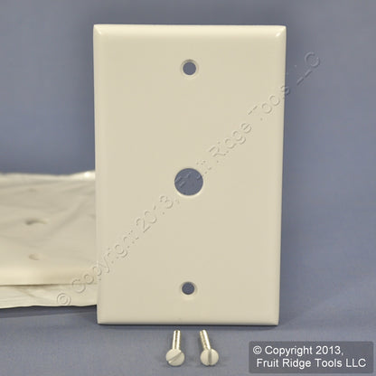 Leviton 88013 White 1-Gang Phone .406" Plastic Wallplate Cover Box Mount 4pcs
