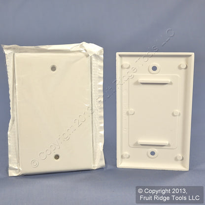 Leviton 88014 White 1-Gang Blank Plastic Standard Wallplate Cover Box Mount 25pc