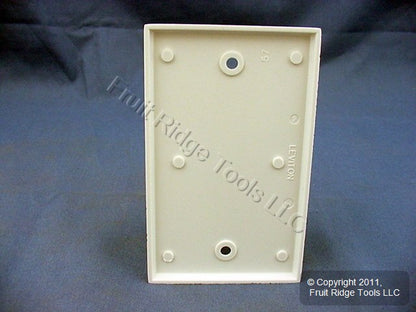 Leviton 88014 White 1-Gang Blank Plastic Standard Size Wallplate Cover Box Mount