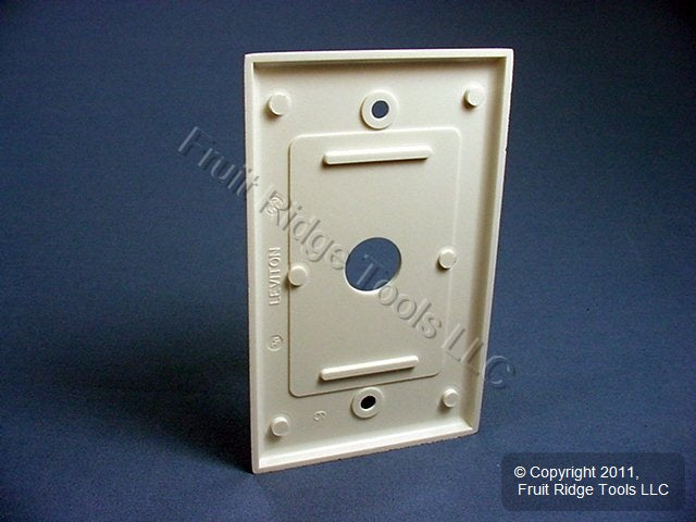 Leviton 88017 White 1-Gang Phone .625" Hole Plastic Wallplate Cover Box Mount