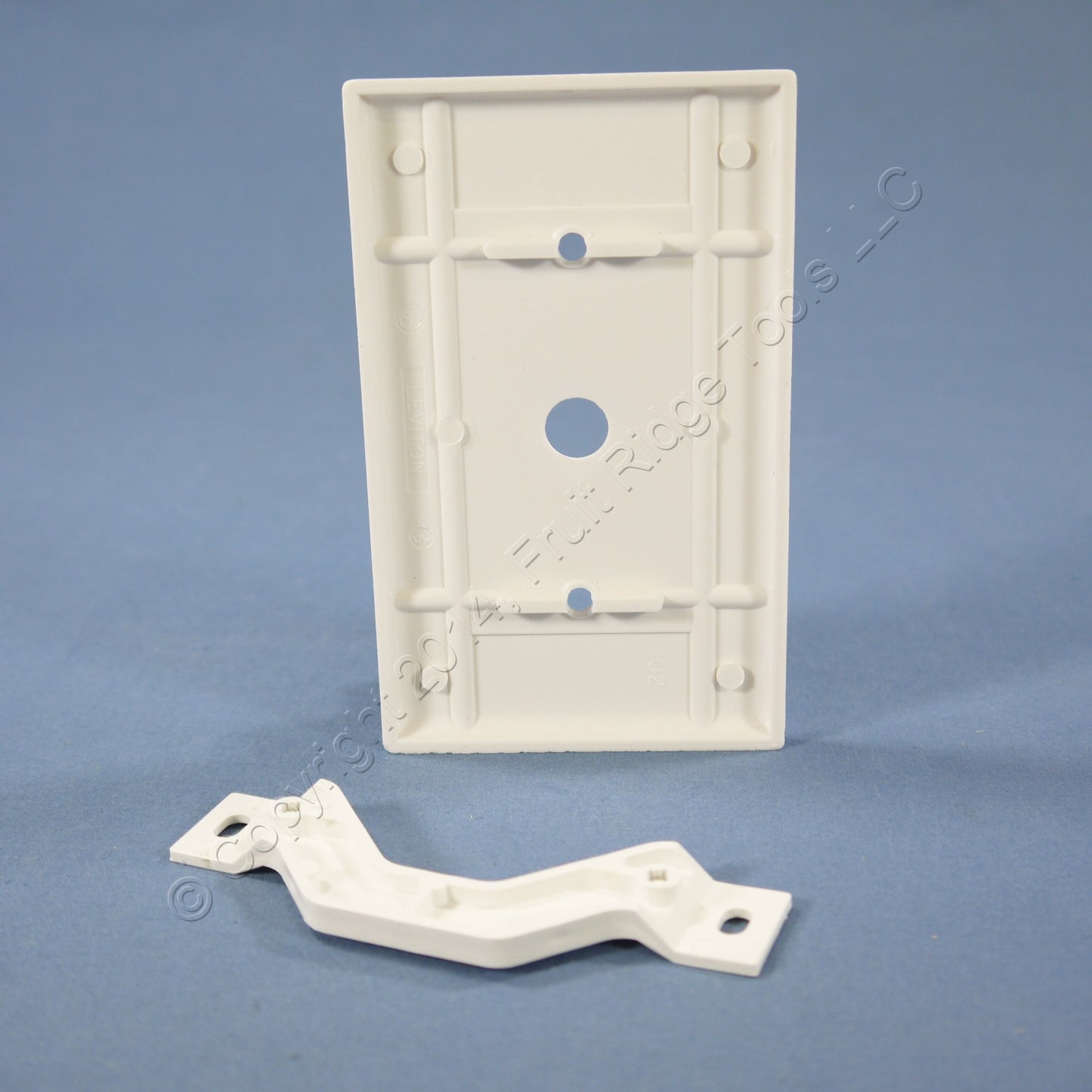Leviton 88018 White 1-Gang Phone .406" Hole Plastic Wallplate Cover Strap Mount