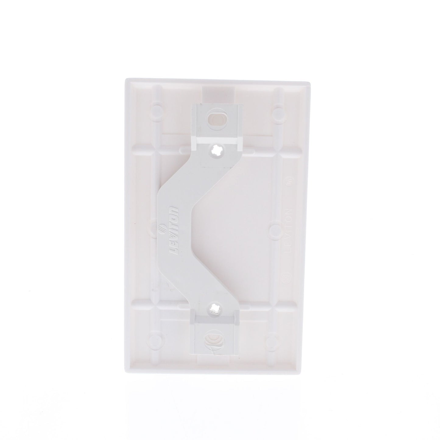 Leviton 88019 White 1-Gang Blank Plastic Standard Wallplate Cover Strap Mount