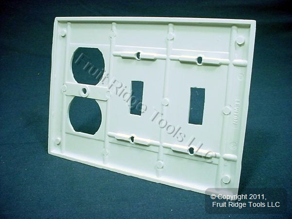 Leviton 88021 White 3-Gang Toggle Duplex Plastic Standard Wallplate Cover 15pcs