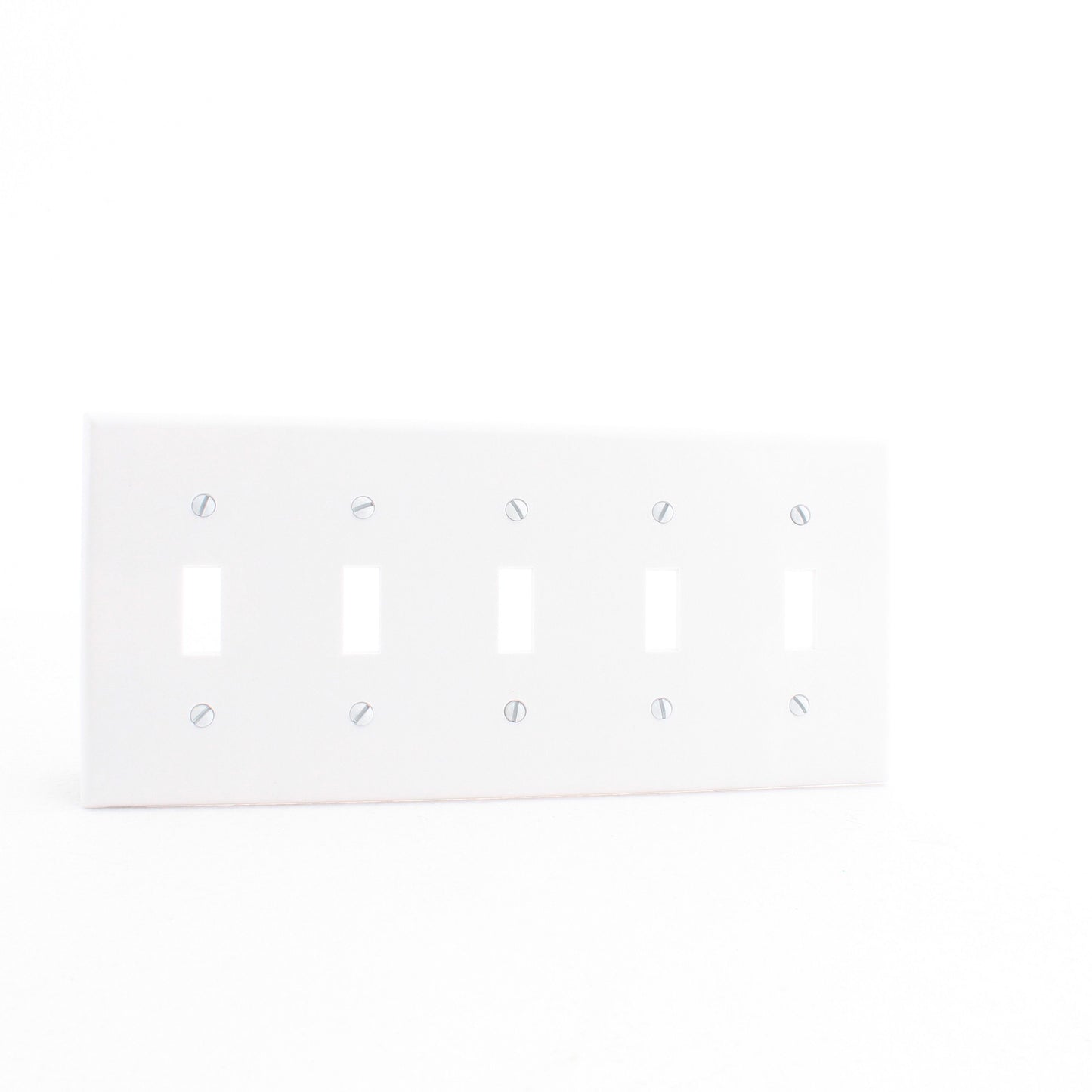 Leviton 88023 White 5-Gang Toggle Switch Cover Wall Plates Switch Plates 10-Pack