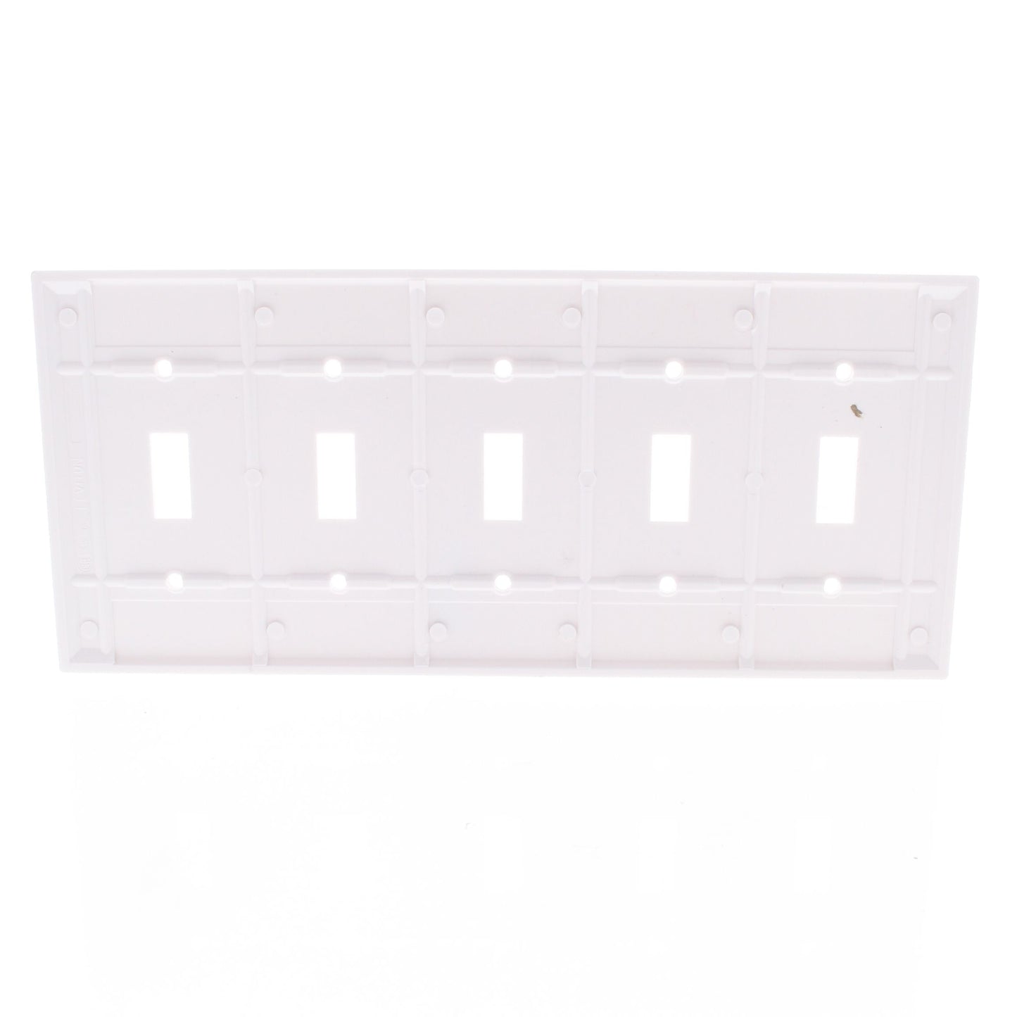 Leviton 88023 White 5-Gang Toggle Switch Cover Wall Plates Switch Plates 10-Pack