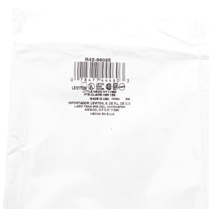 Leviton 88025 White 2-Gang Blank Plastic Standard Size Wallplate Cover Box Mount