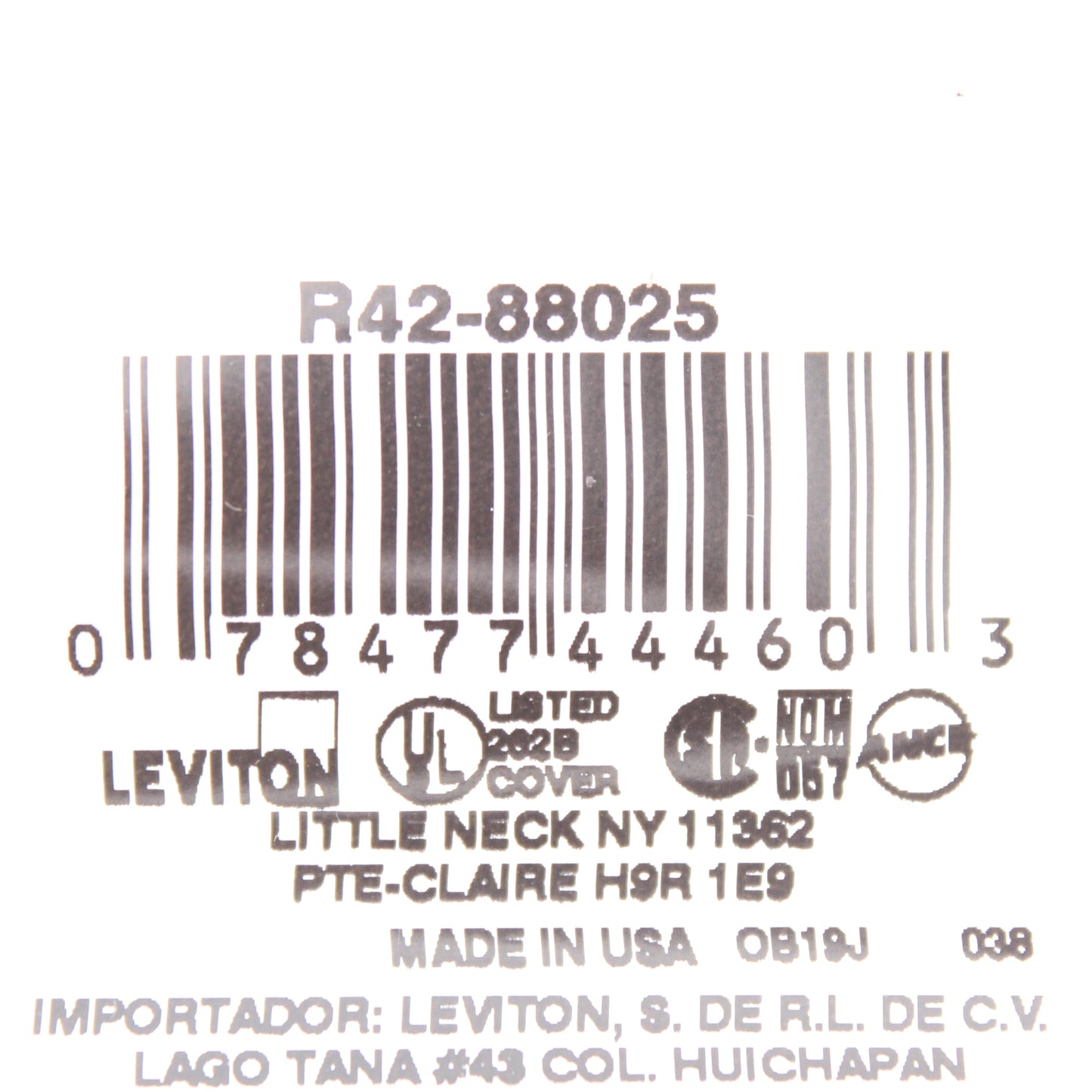 Leviton 88025 White 2-Gang Blank Plastic Standard Wallplate Cover Box Mount 2pcs
