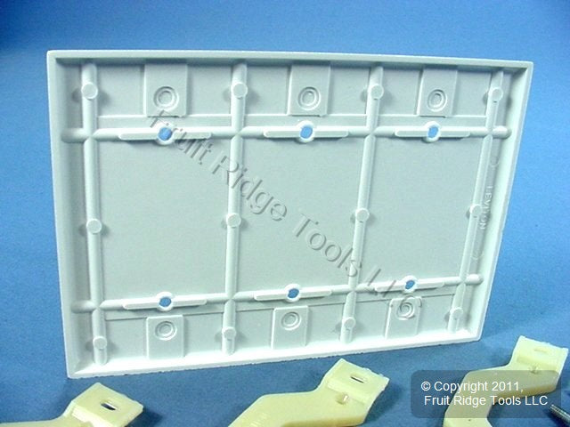 Leviton 88035 White 3-Gang 3-Blank, Plastic Standard Wallplate Cover Strap Mount