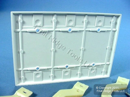 Leviton 88035 White 3-Gang 3-Blank, Plastic Standard Wallplate Cover Strap Mount