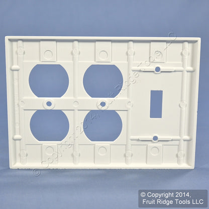 Leviton White 3G Combo Switch/Outlet Wallplate Duplex Receptacle Cover 88047