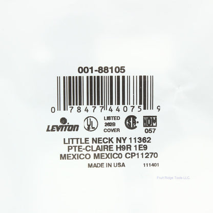 Leviton 88105 White 2-Gang Plastic Oversize Toggle Duplex Outlet Wallplate Cover