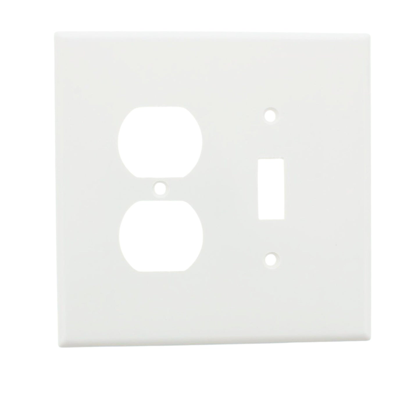 Leviton 88105 White 2-Gang Plastic Oversize Toggle Duplex Outlet Wallplate Cover