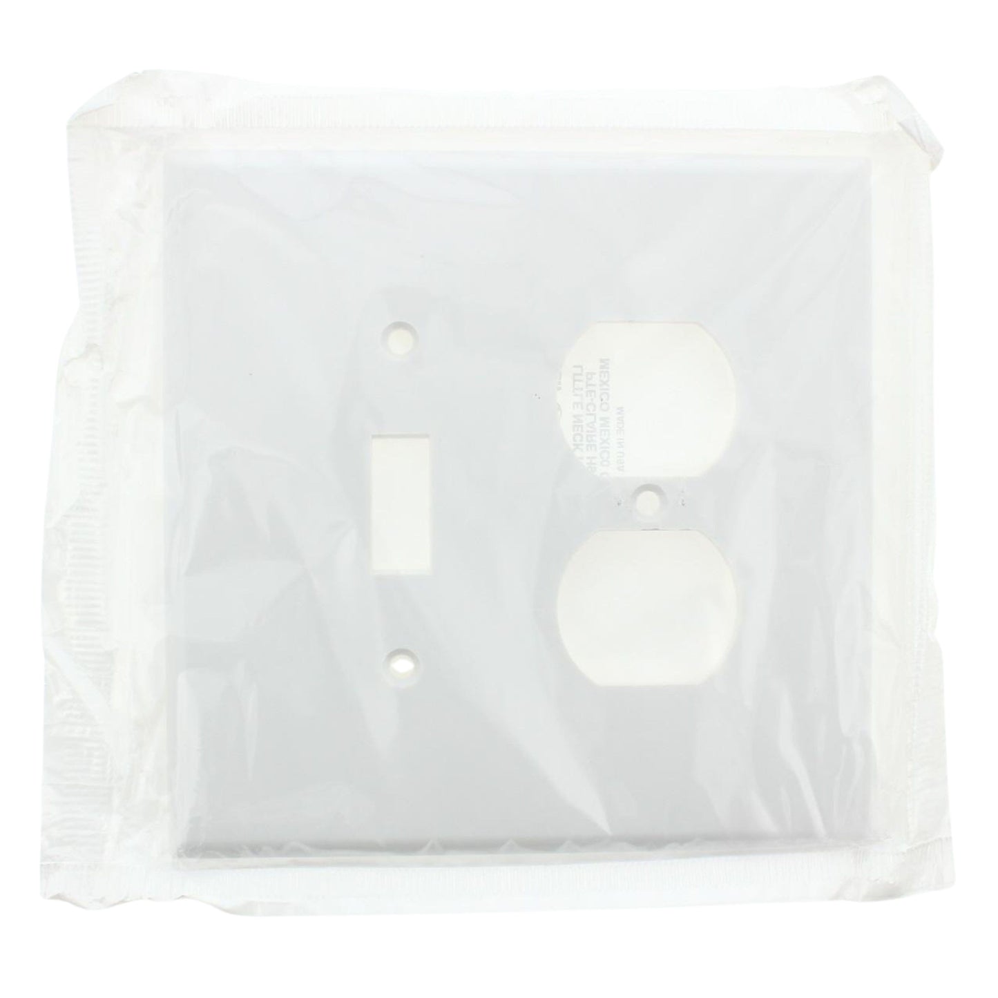 Leviton 88105 White 2-Gang Plastic Oversize Toggle Duplex Outlet Wallplate Cover